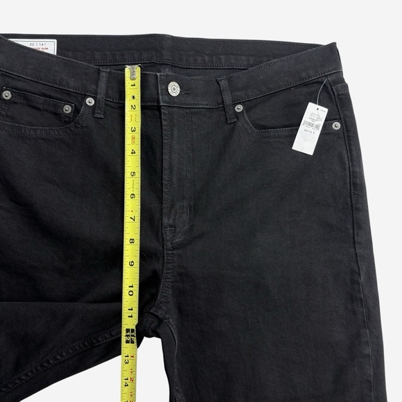 GAP Mid Rise Vintage Slim Stretch Jeans 32/14 Tall Black Rinse Raw Hem #795399 - Picture 10 of 15
